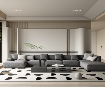 Modern Wabi-sabi Style A Living Room-ID:171727905