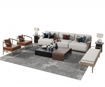 New Chinese Style Sofa Combination-ID:437705991