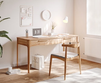 Nordic Style Computer Desk And Chair-ID:339869023