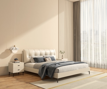 Modern Double Bed-ID:797689918