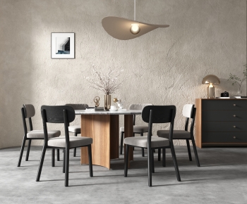 Wabi-sabi Style Dining Table And Chairs-ID:691159966