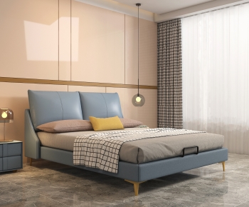Modern Double Bed-ID:450495005