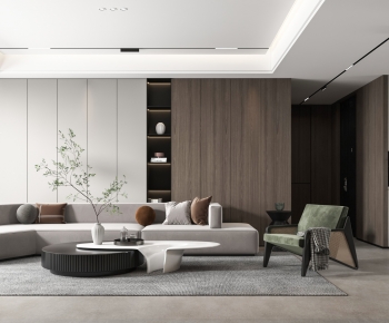 Modern A Living Room-ID:665777927