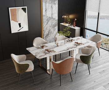Modern Dining Table And Chairs-ID:739150052
