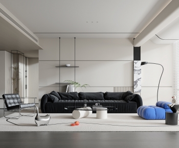 Modern Wabi-sabi Style A Living Room-ID:489720113