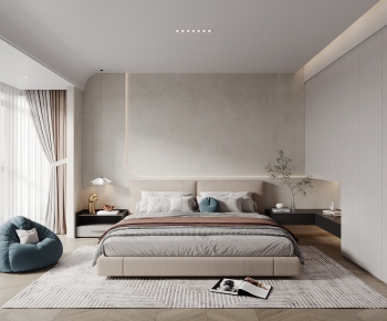 Modern Wabi-sabi Style Bedroom-ID:920760621