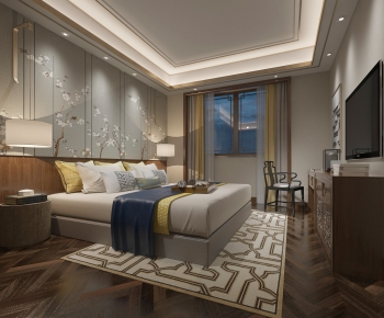 New Chinese Style Bedroom-ID:757447967