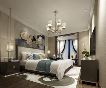 New Chinese Style Bedroom-ID:167582996