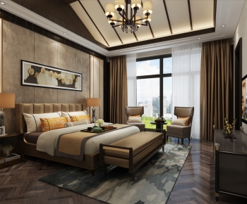 New Chinese Style Bedroom-ID:170181999