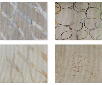 现代咖色抽象图案地毯组合-ID:620654112