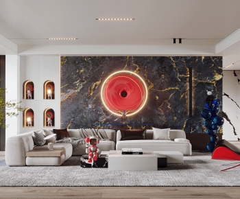 Modern A Living Room-ID:218375923