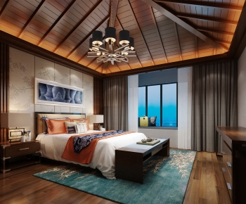 New Chinese Style Bedroom-ID:315311919