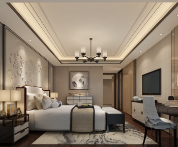 New Chinese Style Bedroom-ID:405628927