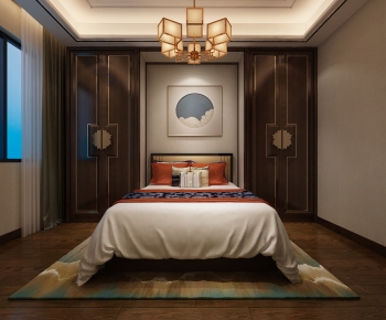 New Chinese Style Bedroom-ID:447249894