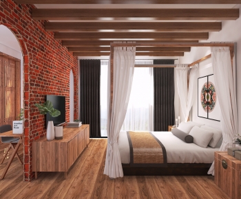 Industrial Style New Chinese Style Bedroom-ID:264426958