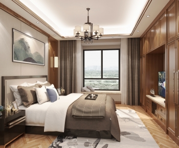 New Chinese Style Bedroom-ID:111466881