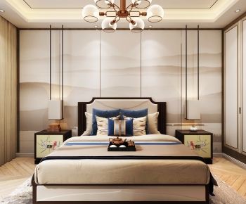 New Chinese Style Bedroom-ID:265049931