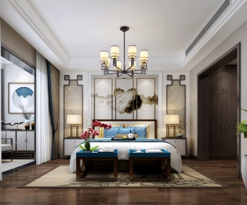 New Chinese Style Bedroom-ID:855772027