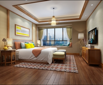 New Chinese Style Bedroom-ID:870872021