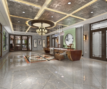 New Chinese Style Lobby Hall-ID:801351074
