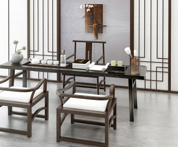 New Chinese Style Tea Tables And Chairs-ID:613787896