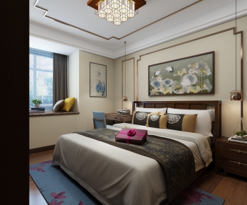 New Chinese Style Bedroom-ID:632879737
