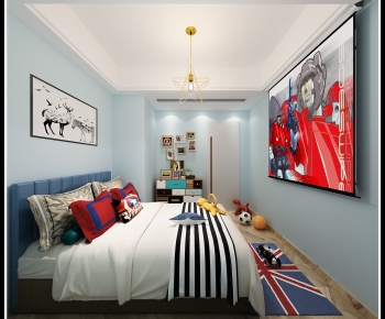 Modern Boy's Room And Son's Room-ID:586172106