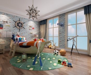 Modern American Style Children's Room-ID:921859783