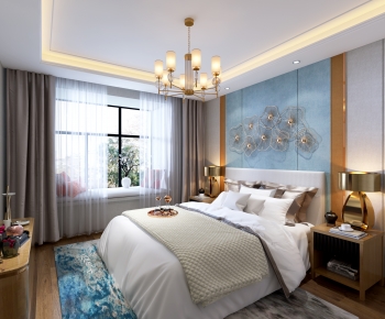 New Chinese Style Bedroom-ID:505280976