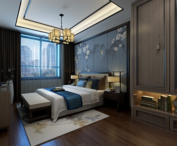 New Chinese Style Bedroom-ID:381414896