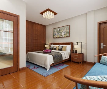 New Chinese Style Bedroom-ID:380862955