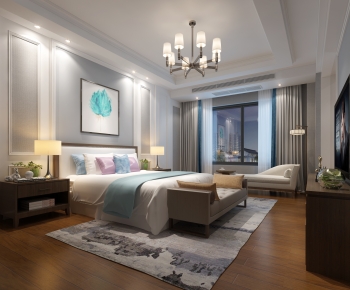 New Chinese Style Bedroom-ID:938607939