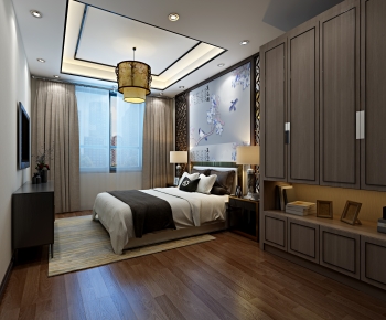 New Chinese Style Bedroom-ID:394607072