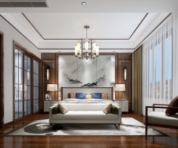New Chinese Style Bedroom-ID:399892096