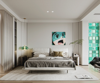 Modern Wabi-sabi Style Bedroom-ID:611001015