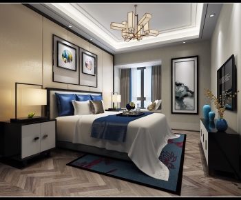 New Chinese Style Bedroom-ID:743798022