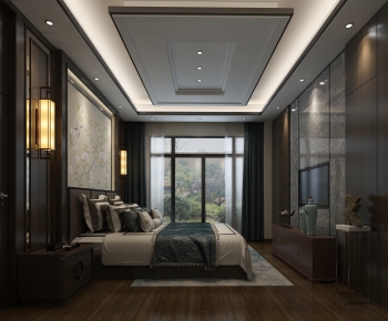 New Chinese Style Bedroom-ID:820180893