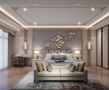 New Chinese Style Bedroom-ID:901770643