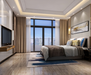 New Chinese Style Bedroom-ID:384927032