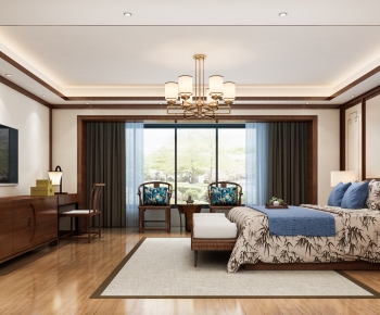 New Chinese Style Bedroom-ID:687990902