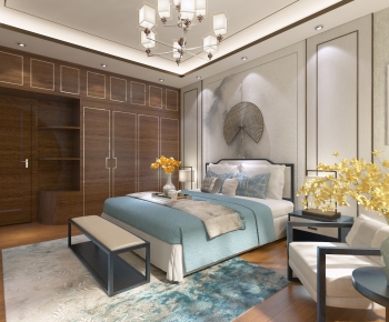 New Chinese Style Bedroom-ID:504194971