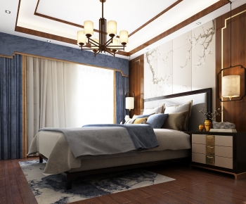 New Chinese Style Bedroom-ID:870141989