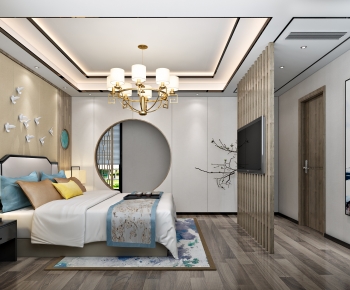 New Chinese Style Bedroom-ID:602552897