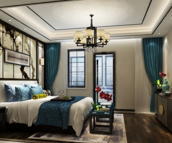 New Chinese Style Bedroom-ID:144687891