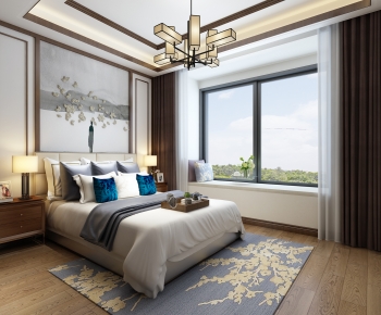 New Chinese Style Bedroom-ID:142016899