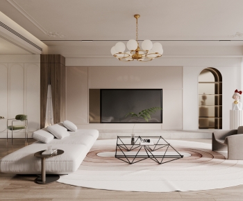 Wabi-sabi Style A Living Room-ID:503515011