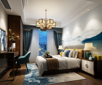 New Chinese Style Bedroom-ID:403315072