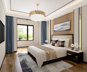New Chinese Style Bedroom-ID:887183904