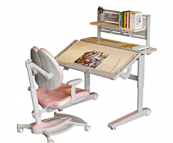 Modern Computer Desk And Chair-ID:625720036