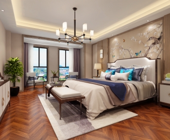 New Chinese Style Bedroom-ID:771183973